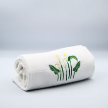 Load image into Gallery viewer, Arum Lily Hand Towel with Embroidery - Waffle Weave