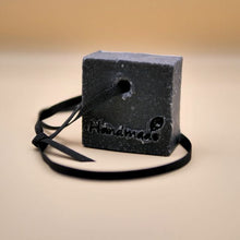 Load image into Gallery viewer, Soap - Glycerin soap charcoal and Patchouli - on a rope