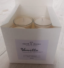 Load image into Gallery viewer, Candle - 4 candle box - Vanilla & Coconut