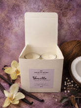 Load image into Gallery viewer, Candle - 4 candle box - Vanilla & Coconut