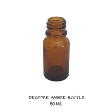 Load image into Gallery viewer, Glass Dropper Bottle Amber 50 mls