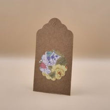 Load image into Gallery viewer, Gift Tags - Rectangle  Kraft with flower
