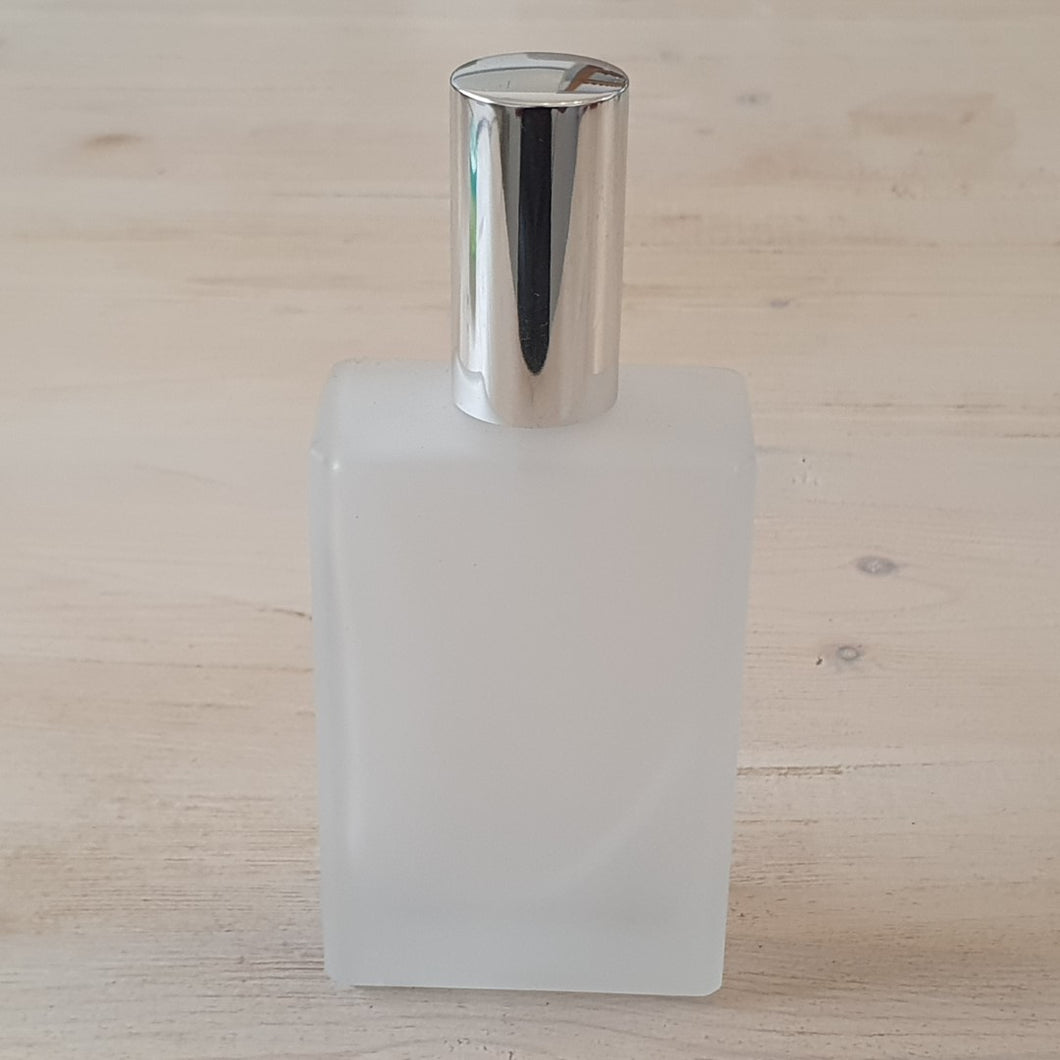 Glass Bottle Perfume Frosted White