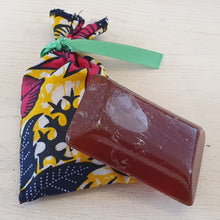 Load image into Gallery viewer, Soap - glycerine various  - Chitenge wrap - +/- 70 Grm
