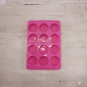 Mould Silicone pink small circles 12 piece