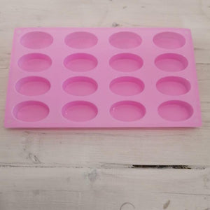 Mould Silicone pink oval small 16 piece