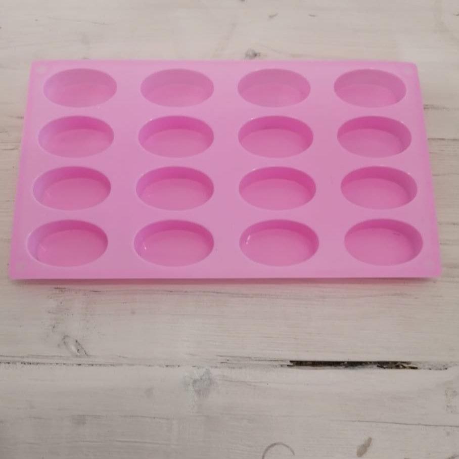 Mould Silicone pink oval small 16 piece