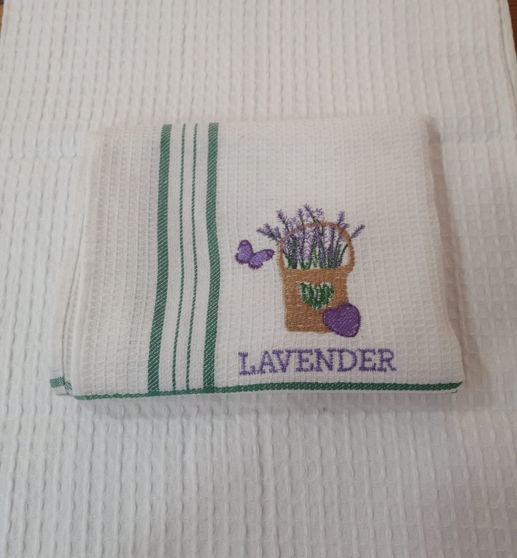 Towel - Hand towel Lavender in Waffle Weave