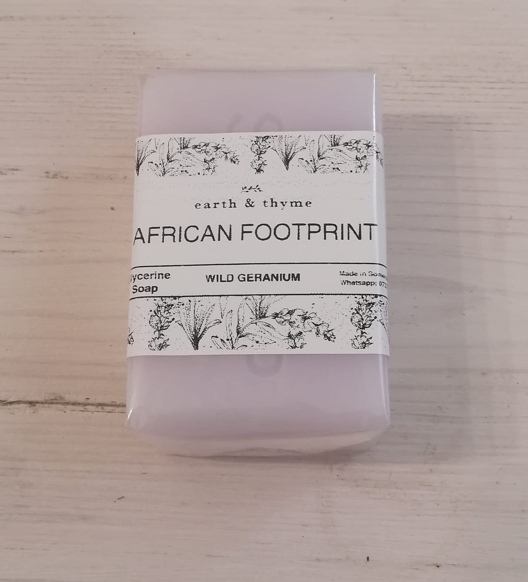 African Footprint - Glycerine Soap - Wild Geranium