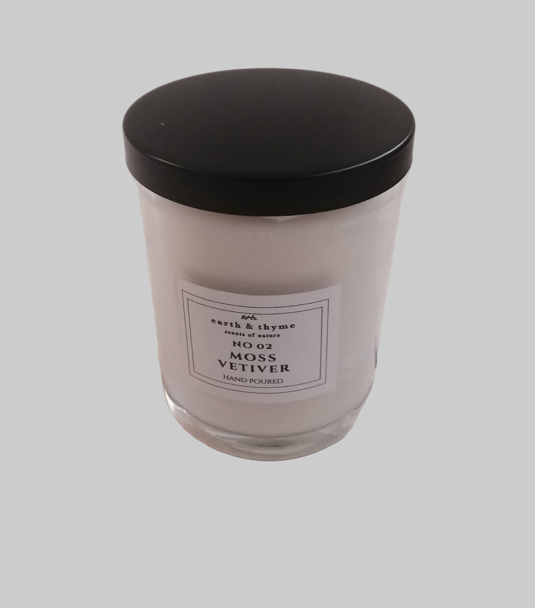 Candle in Glass Jar - Moss & Vetiver