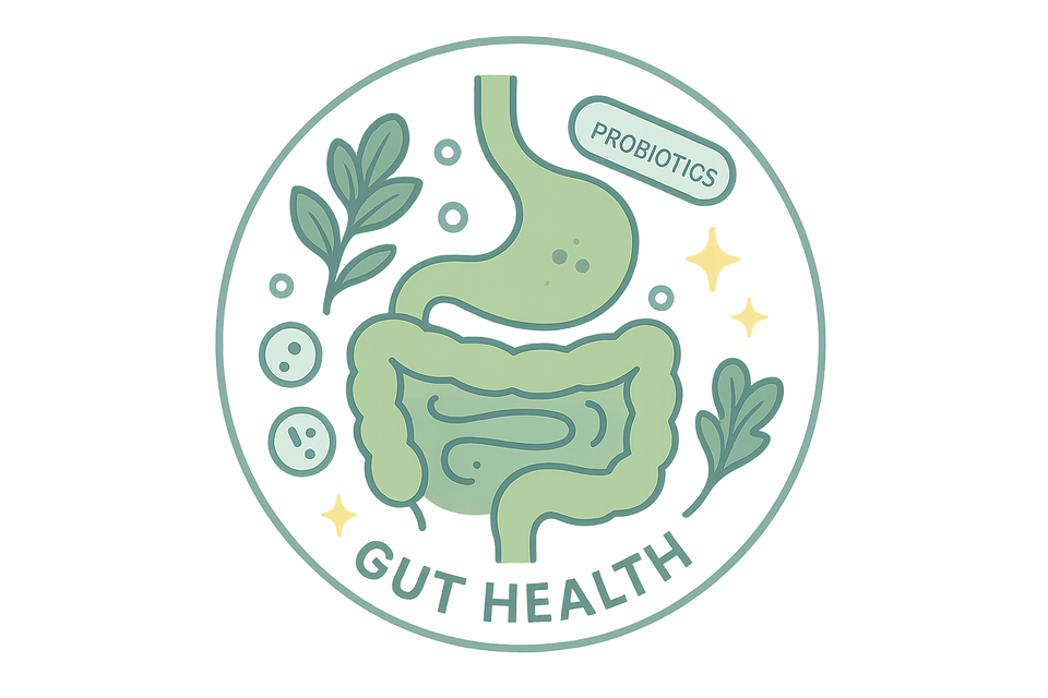 gut health infographic icon