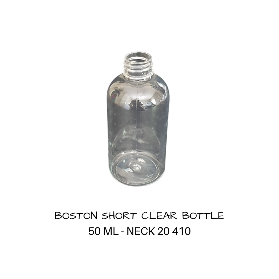 Plastic  Boston Squat Bottle 50 mls