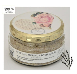 Herbal Scrub Rose Geranium & Moringa 200 mls